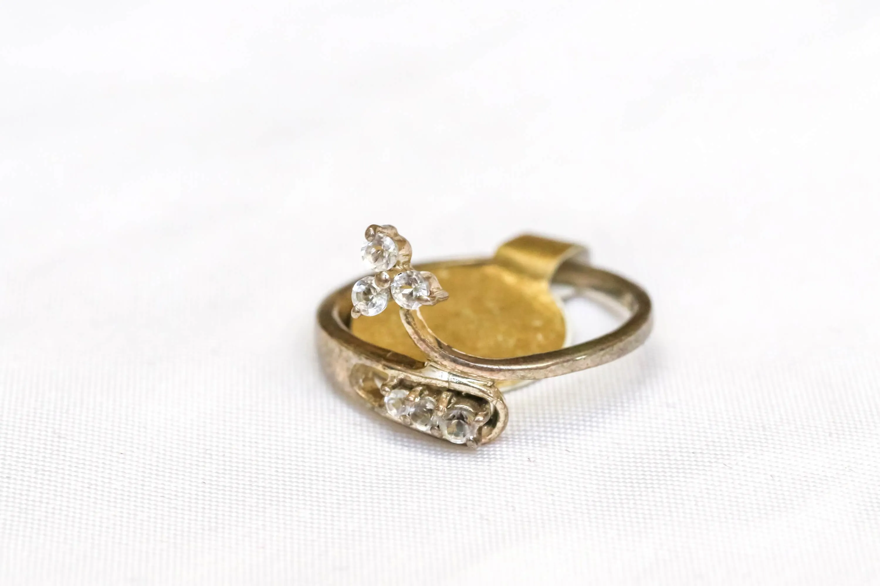 Simple Silver Ring with Unique Floral Design