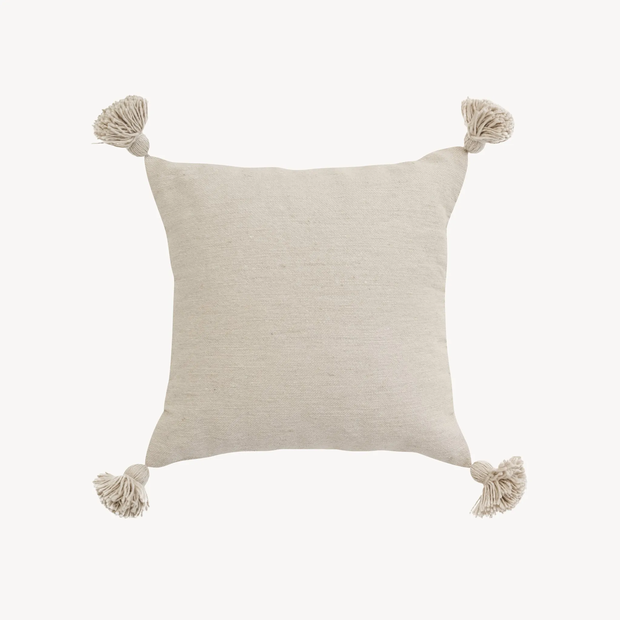 Solid Moroccan Pom Pom Pillow - 18x18