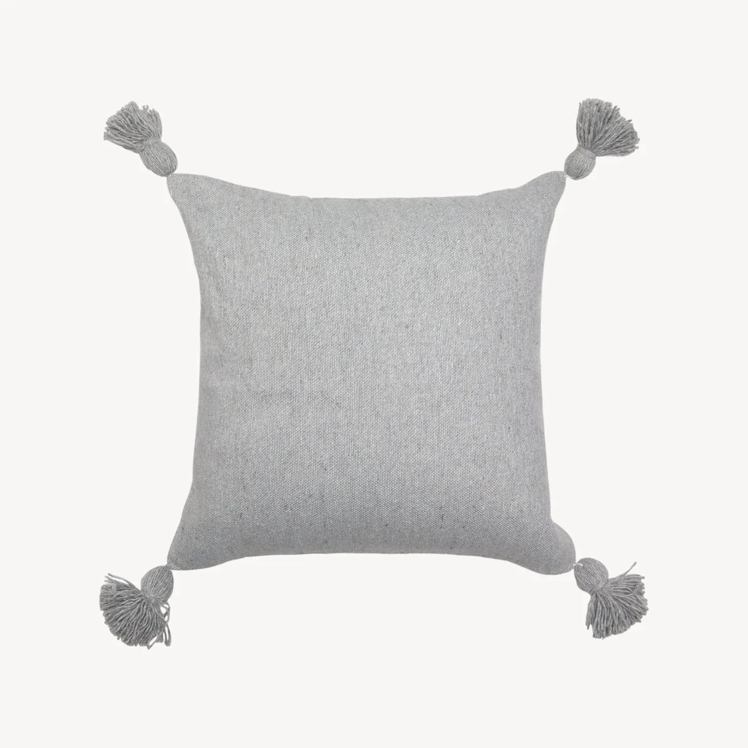 Solid Moroccan Pom Pom Pillow - 18x18