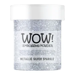Stamps by Chloe WOW Embossing Glitter Metallic Silver Sparkle Large Jar