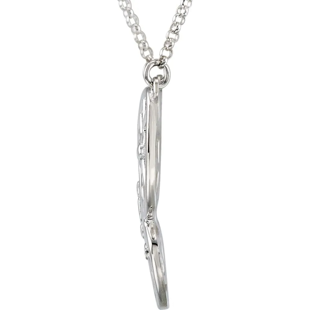 Sterling Silver Butterfly & Floral-Inspired Necklace or Center