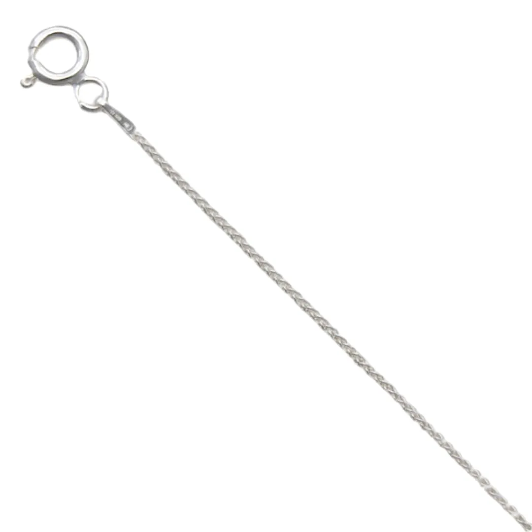 Sterling Silver Spiga 18" Chain | 0.9mm