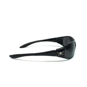 //Style 3177// Prototype Vintage Skull Studded Wraparound Visor