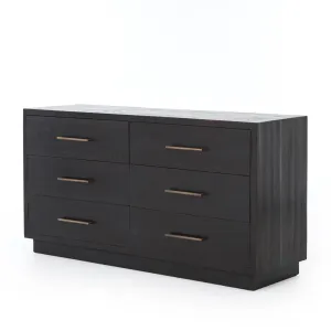 Suki 6 Drawer Dresser-Burnished Black