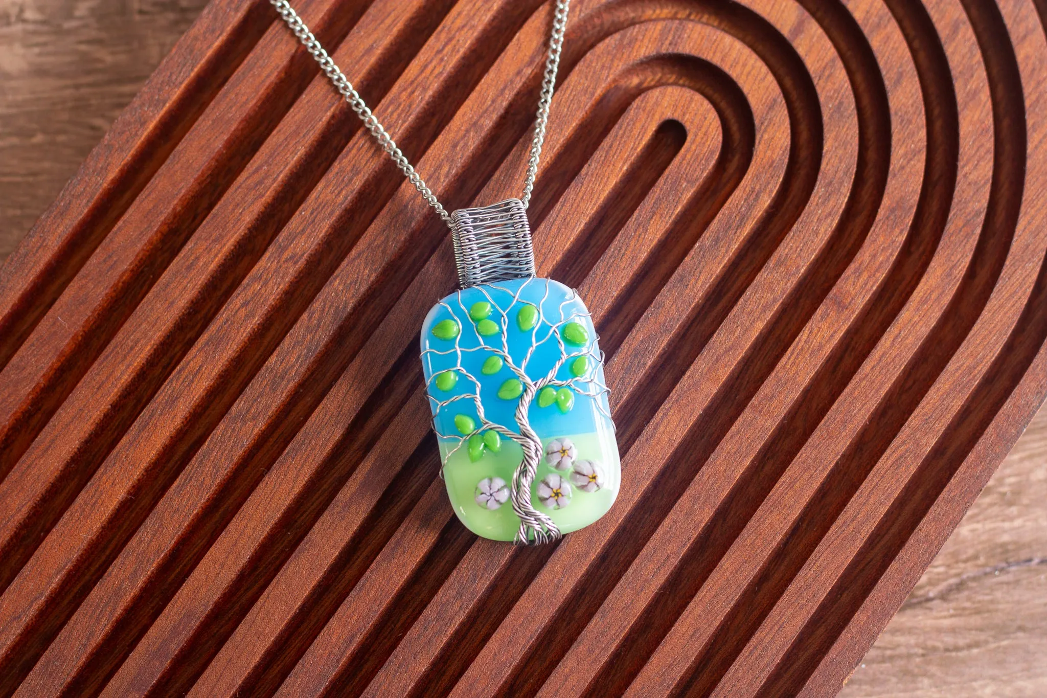 Summer Day Sterling Silver Tree of Life Pendant
