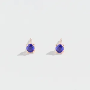 TANZANITE PRONG STUDS | 14K GOLD & TANZANITE