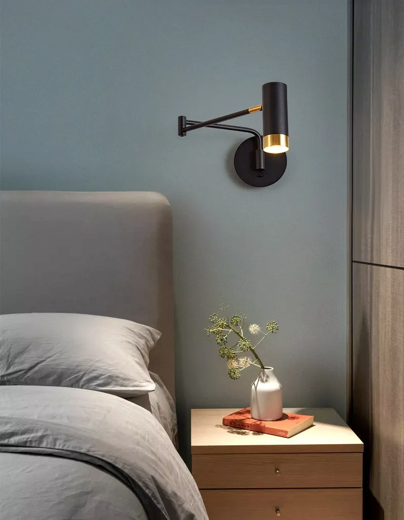 Telescopic Rocker Arm Wall Lamp