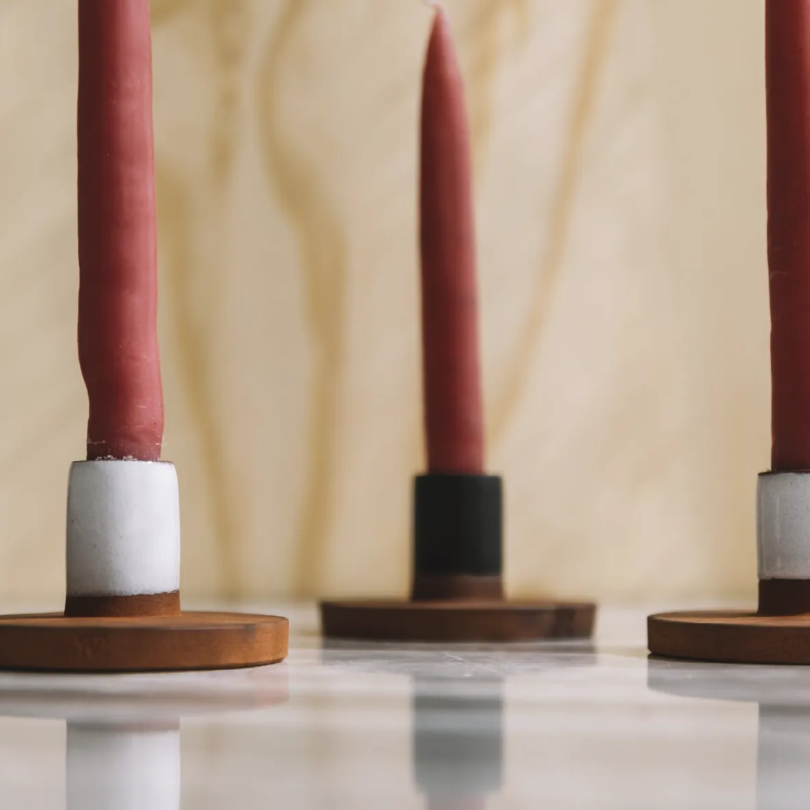 Teton Candle Holder - White