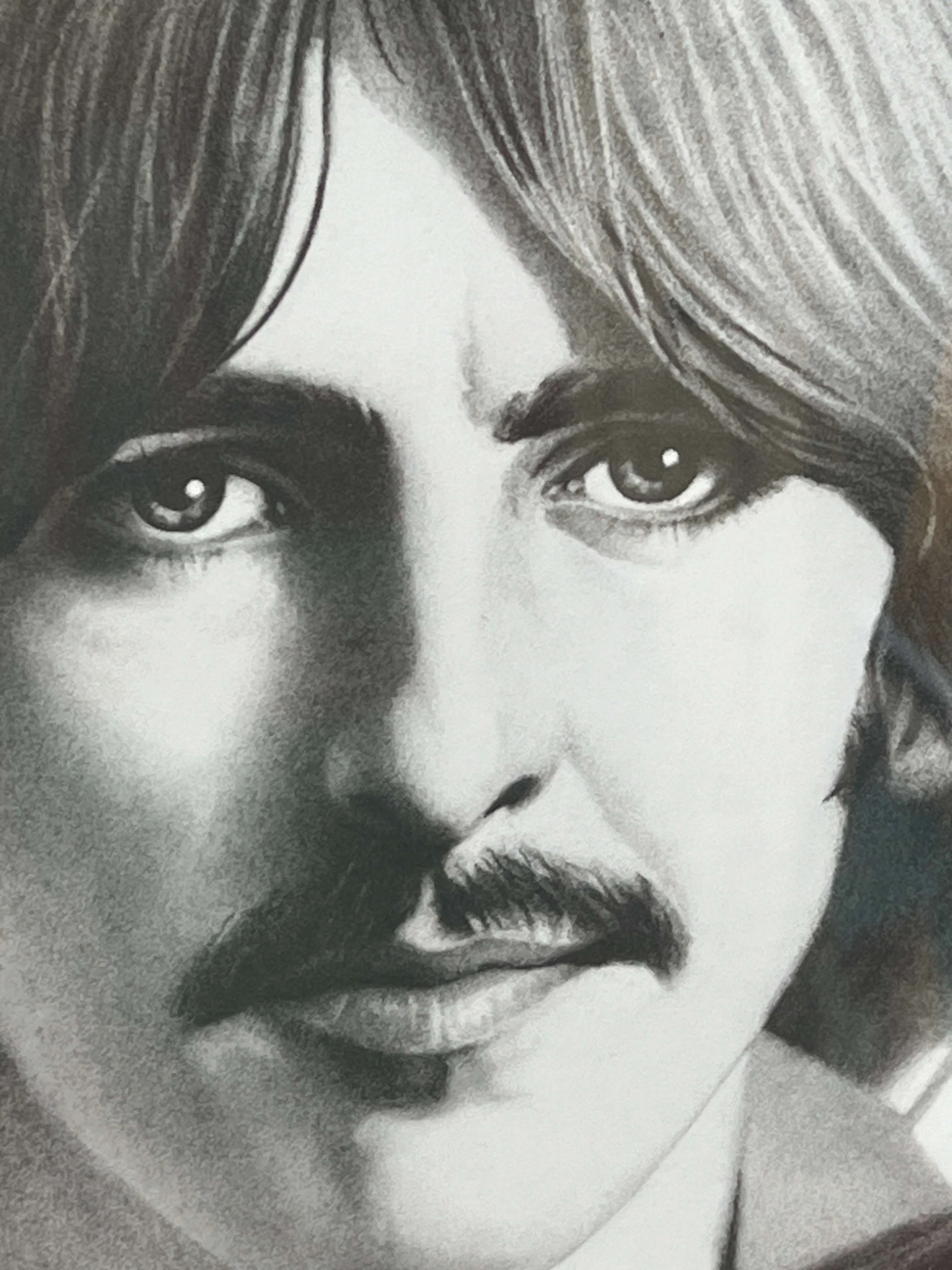 The Beatles by Gary Saderup, Framed Print of Charcoal Drawing, 1988