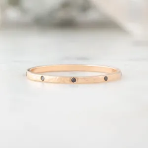 The Black Diamond Eternity Band | 14K or 18K Rose Gold