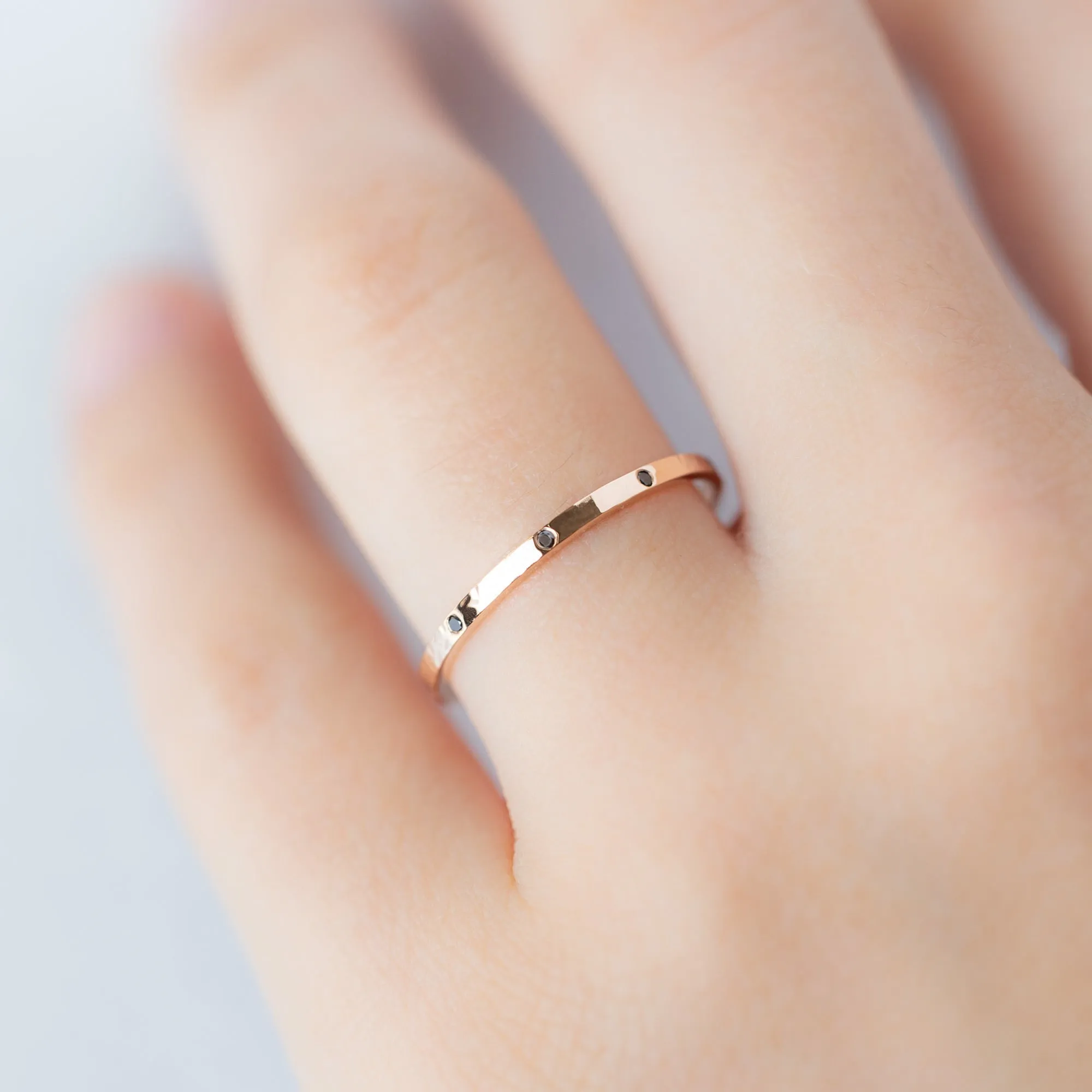 The Black Diamond Eternity Band | 14K or 18K Rose Gold