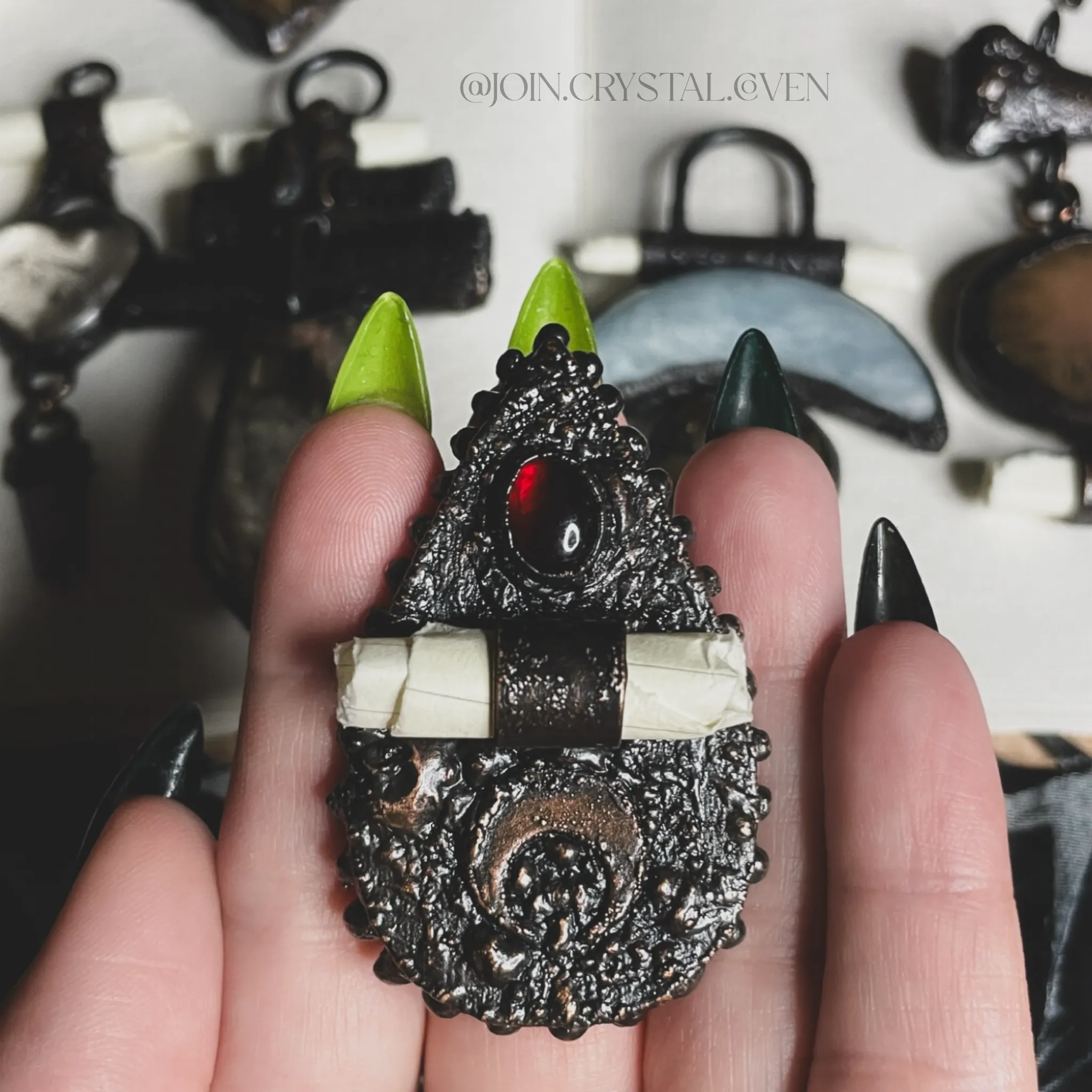 The Garnet Ritual Scroll Ring of Creation