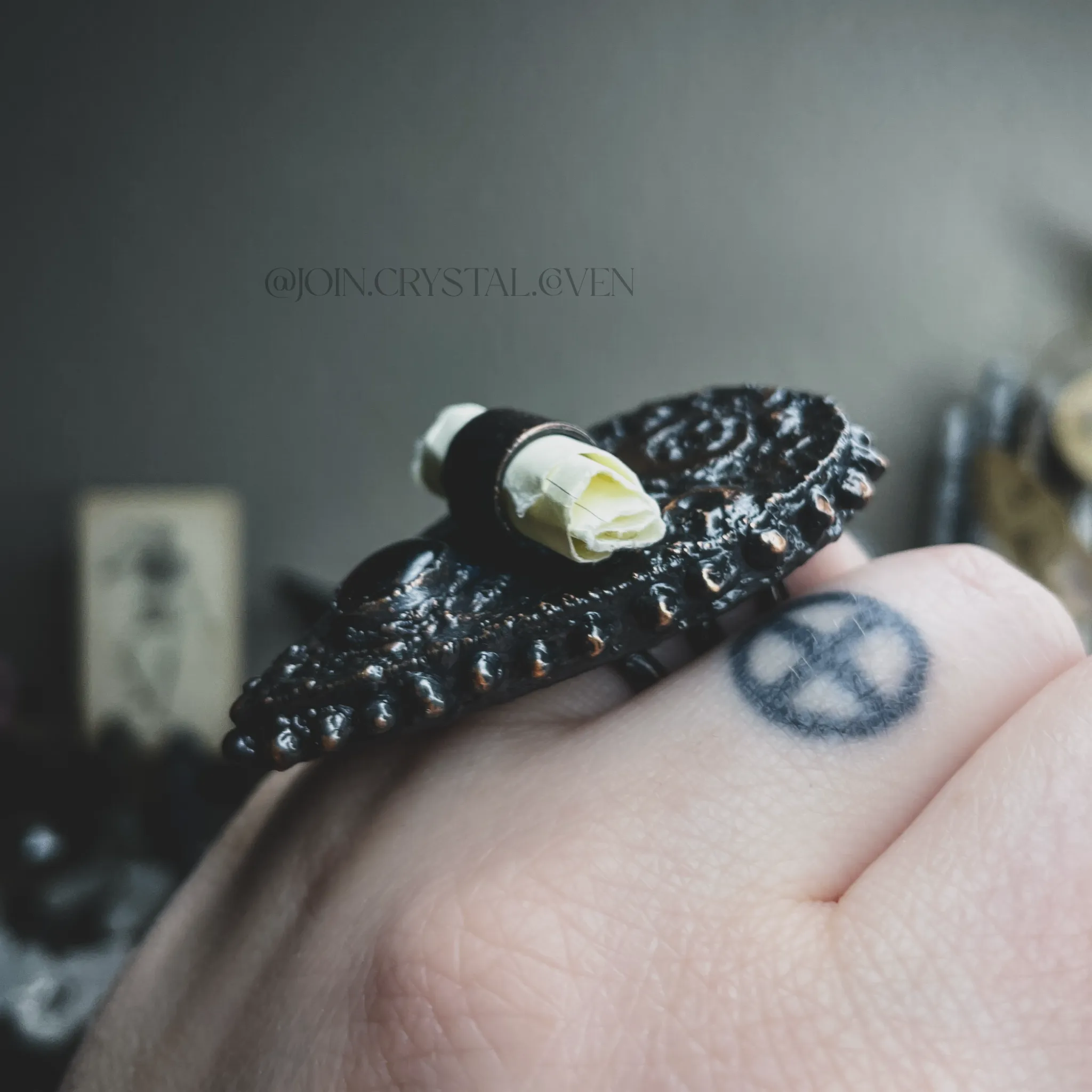 The Garnet Ritual Scroll Ring of Creation
