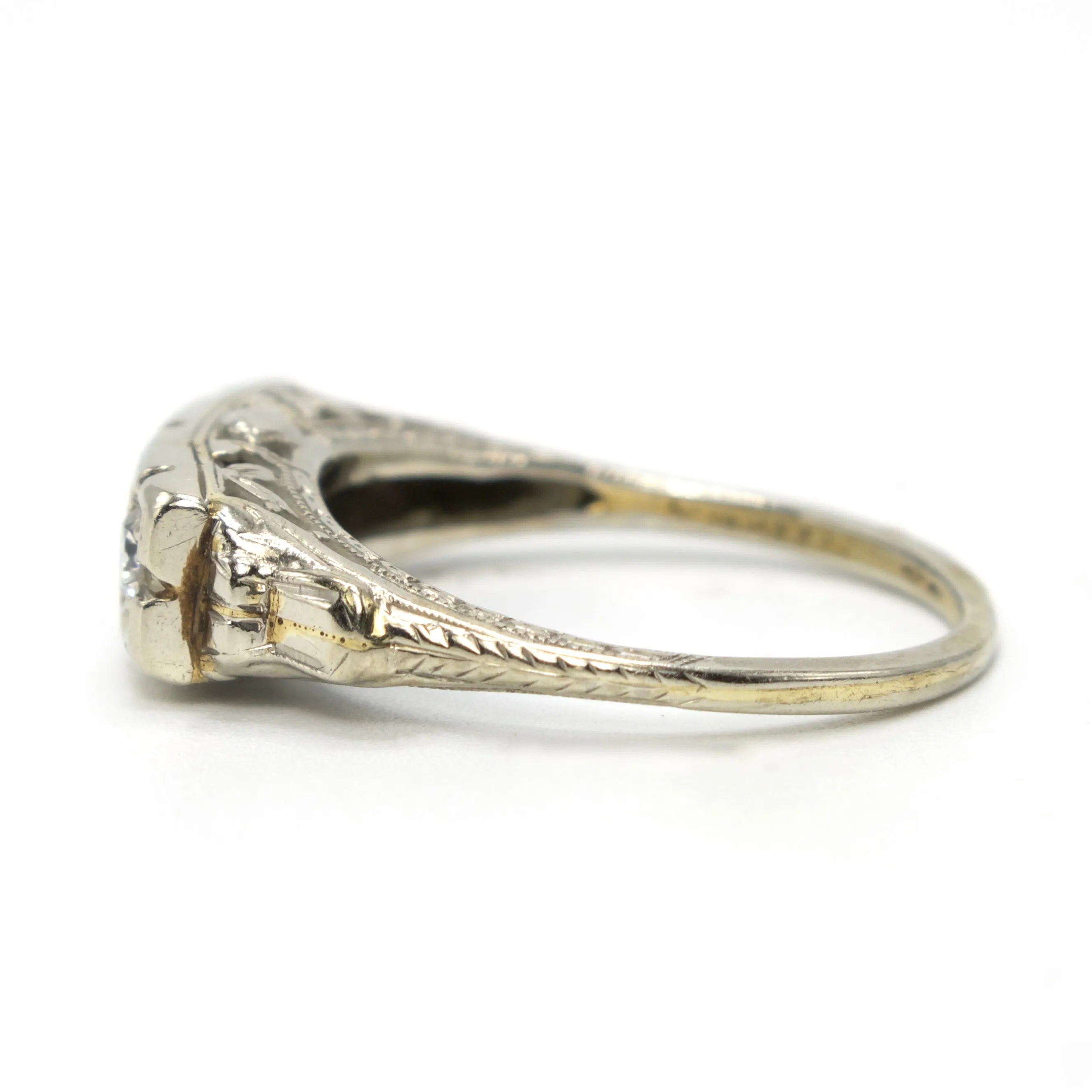 Three Stone White Gold Band