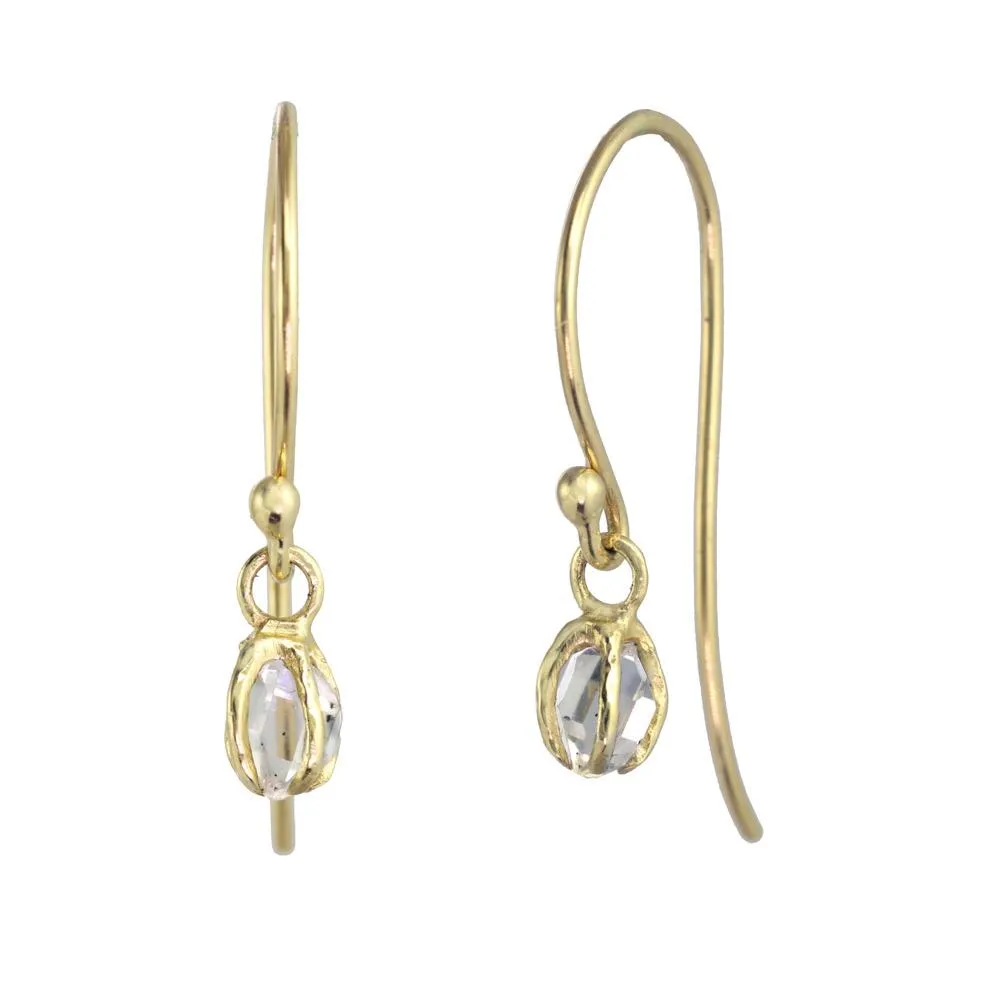 Tiny Herkimer Dangle Earrings