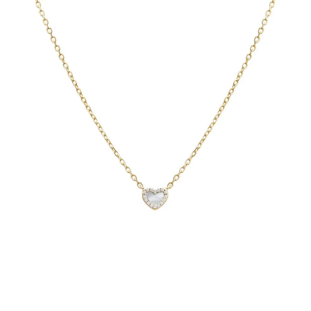 Tiny Pave Colored Gemstone Pendant Necklace