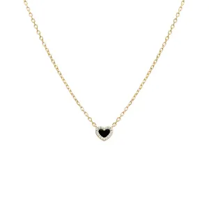 Tiny Pave Colored Gemstone Pendant Necklace