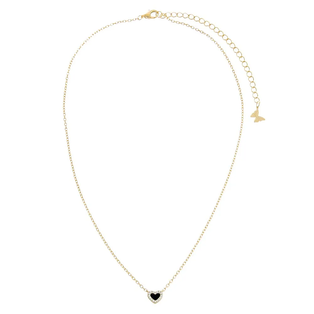 Tiny Pave Colored Gemstone Pendant Necklace