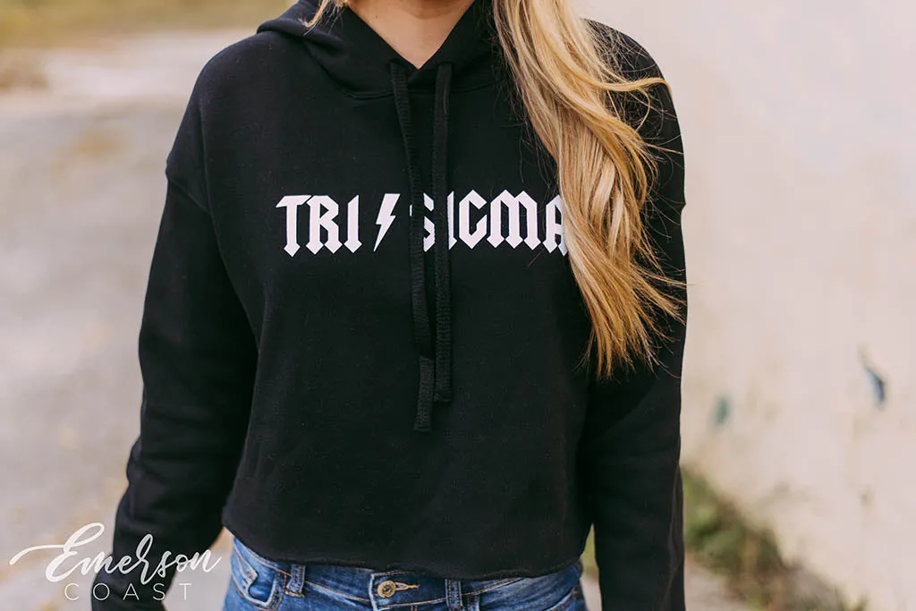 Tri Sigma Lightning Crop Hoodie