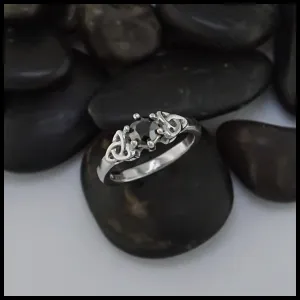 Trinity Knot Black Diamond Ring