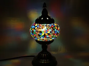 Turkish Mosaic Table Lamp with Bronze Finish - ACL9