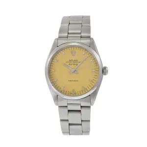 Vintage 1966 Rolex Air-King Reference 5500 Custom Yellow Dial Automatic Watch
