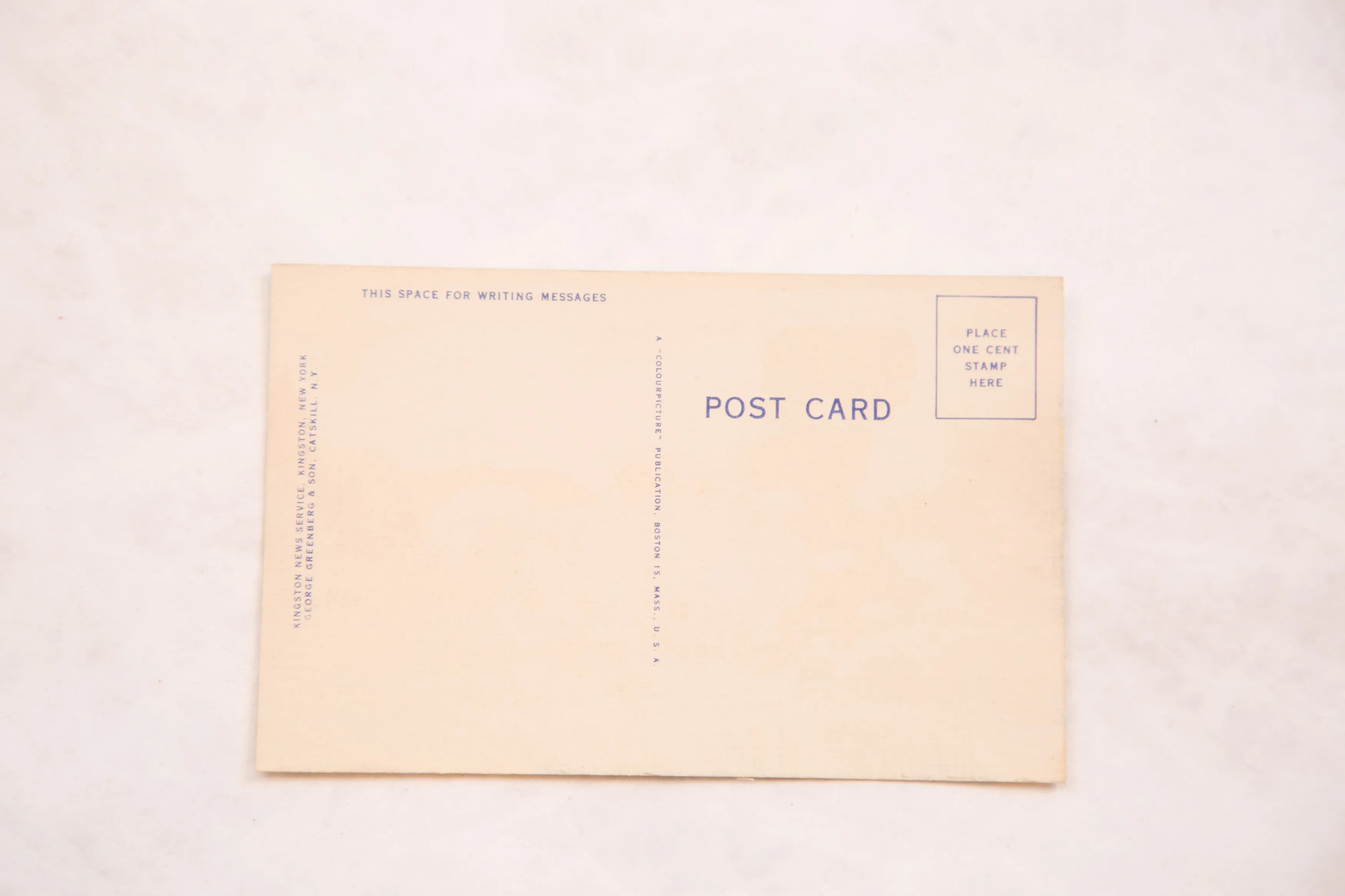 Vintage Catskills NY Postcard Farmers with Hay
