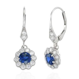 Vintage Inspired Sapphire Earrings