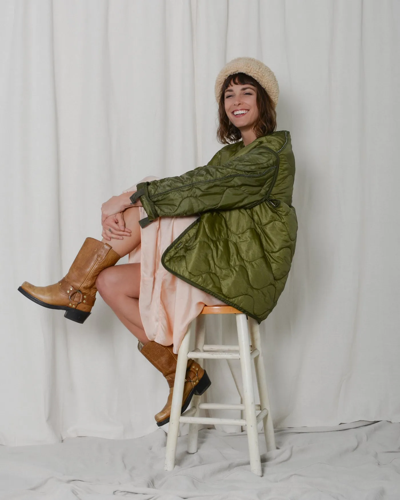 Vintage Olive Military Liner Field Jacket