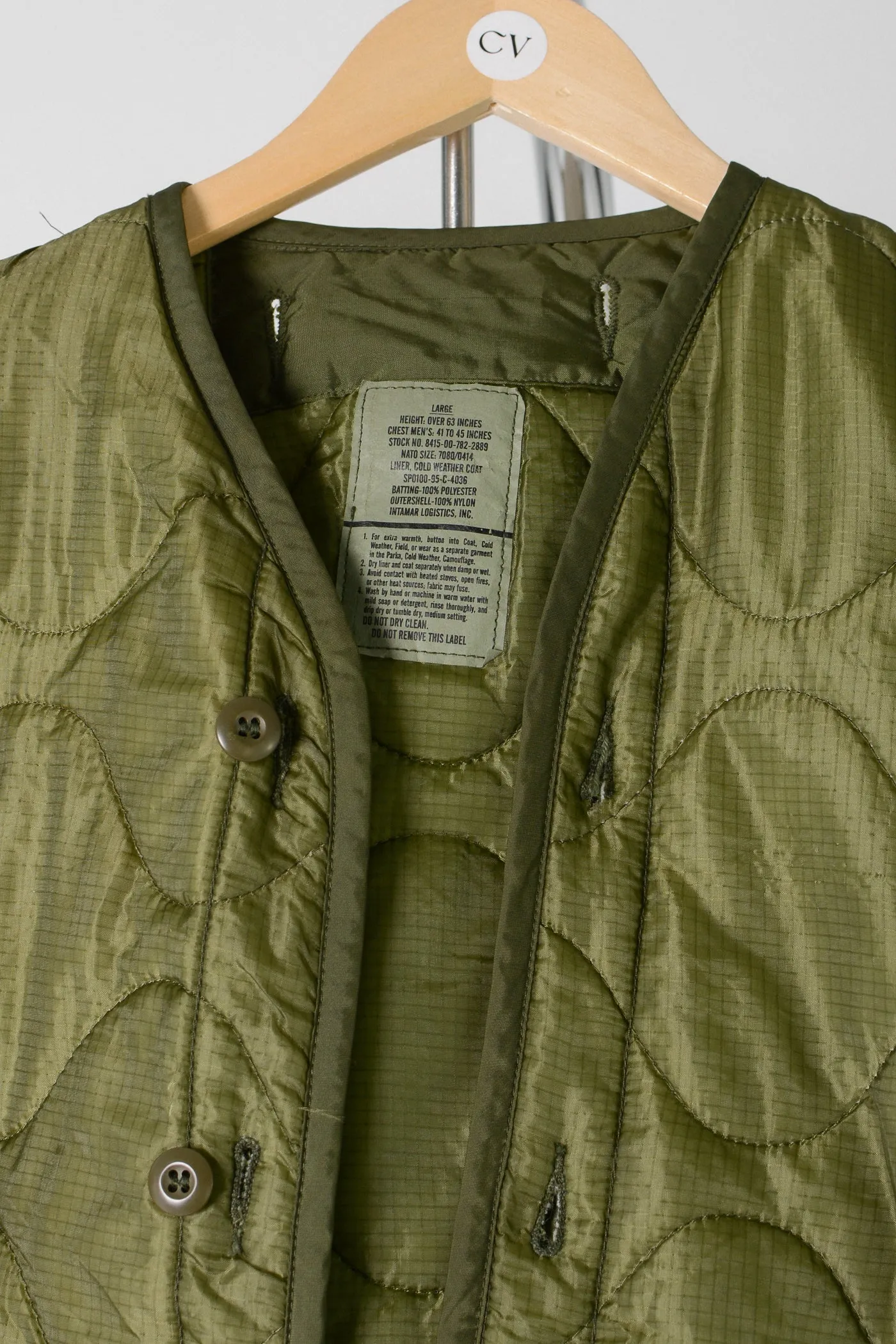 Vintage Olive Military Liner Field Jacket