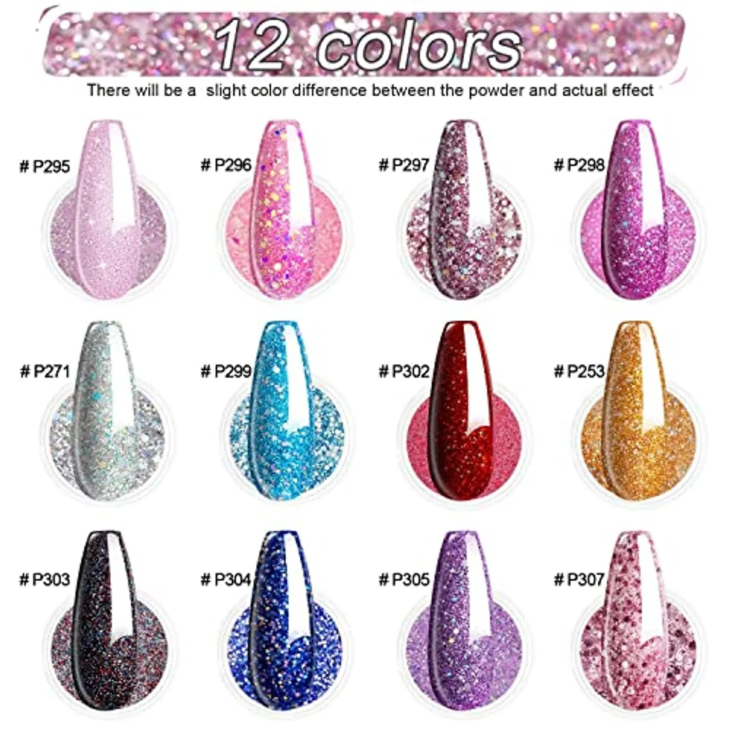 wakaniya Dip Powder Nail Kit- 12 Colors Nail Powders with Base& Top Coat Activator