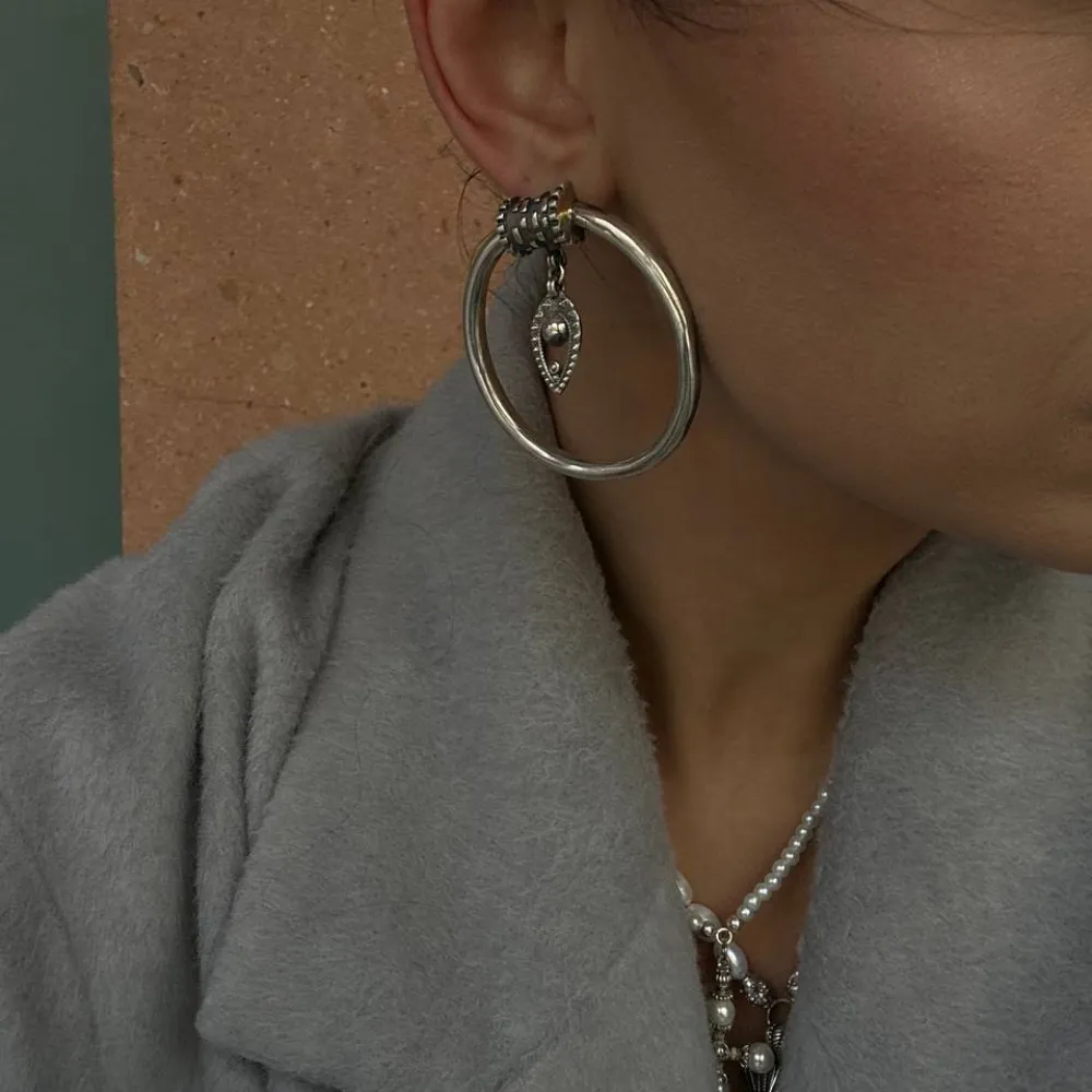 Wheat hoop earrings