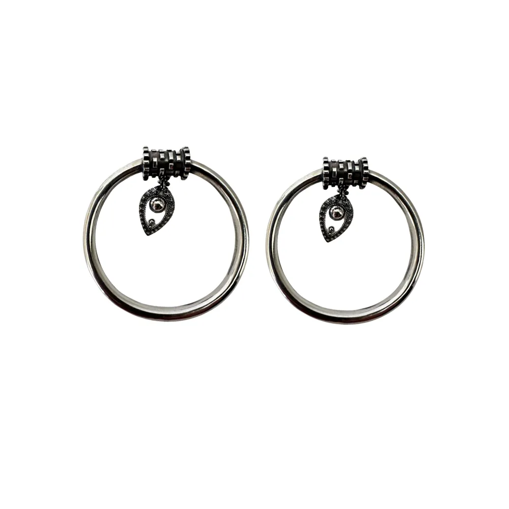 Wheat hoop earrings