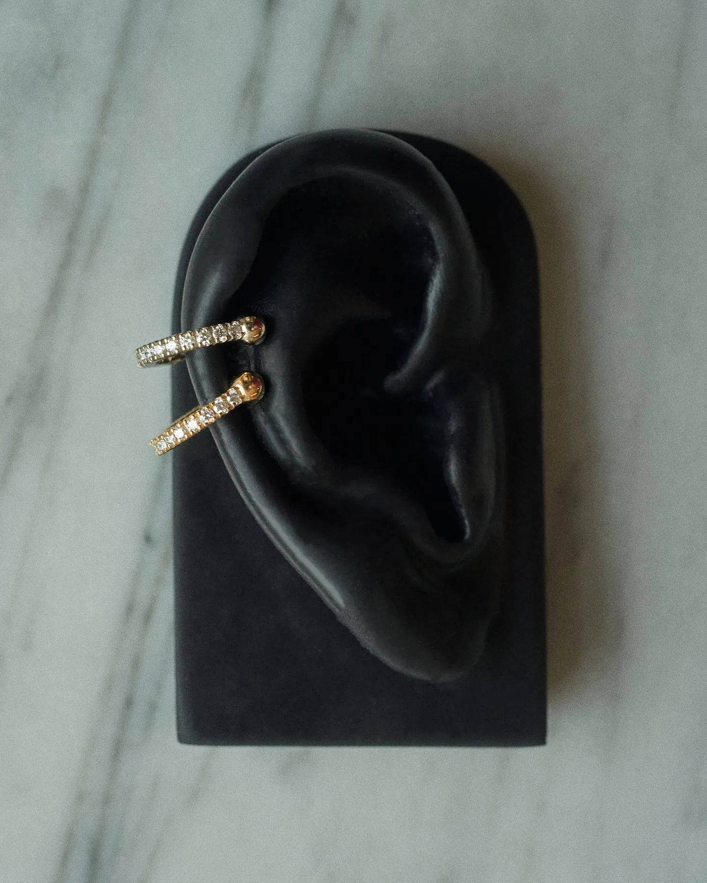 White Diamond Gemstone Ear Cuff (15mm)
