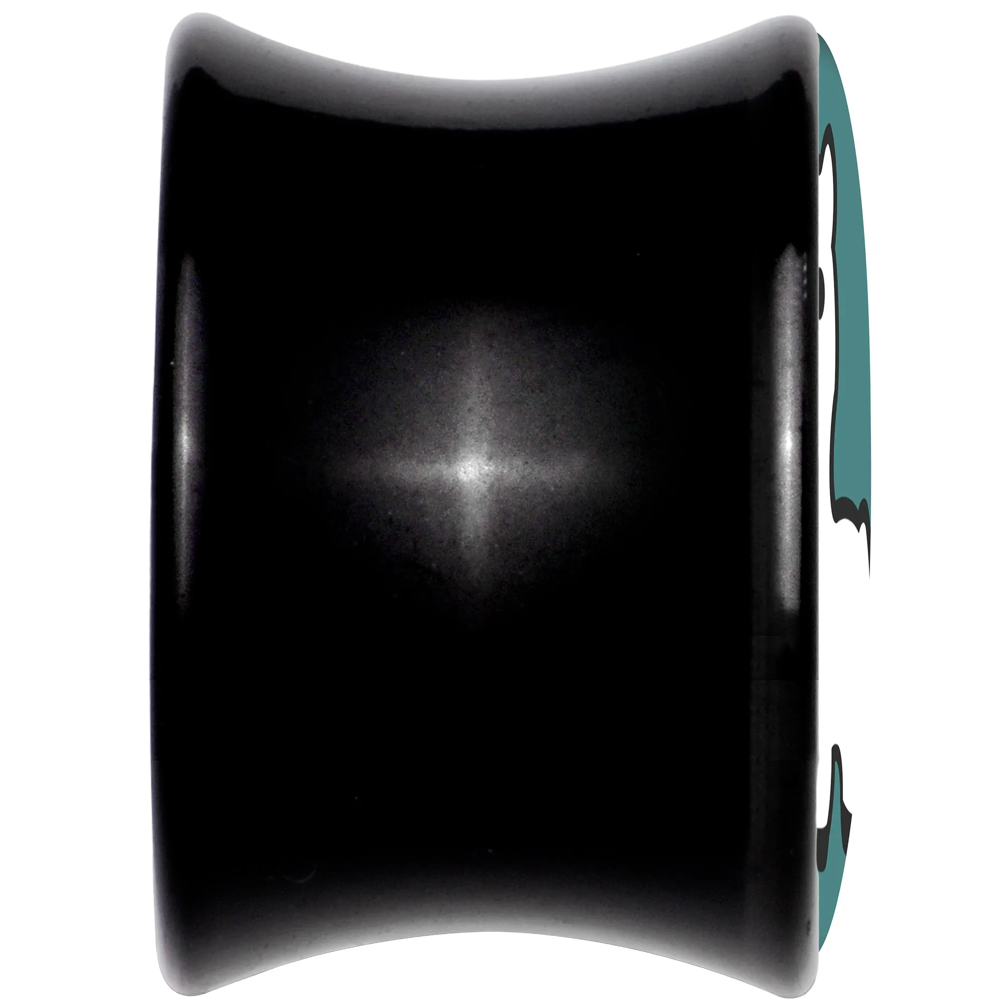 White Llama Black Acrylic Saddle Plug Set 8mm to 20mm