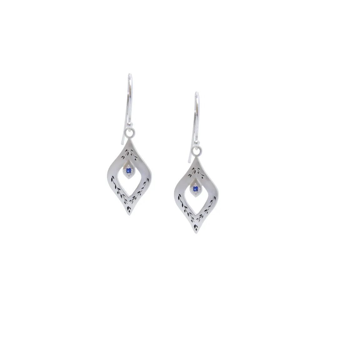 Windows to Paradise Earrings with Sapphire