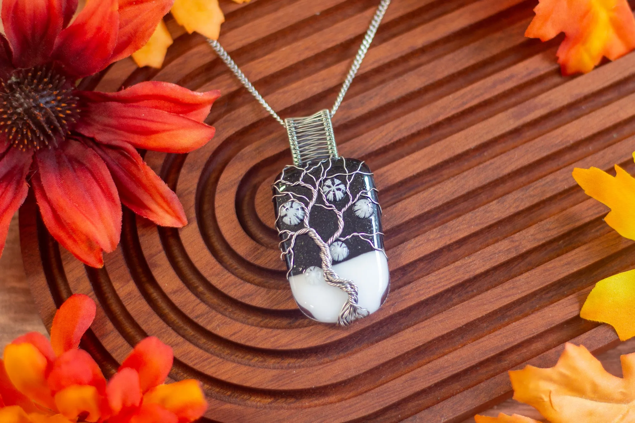 Winter's Night Sterling Silver Tree of Life Pendant