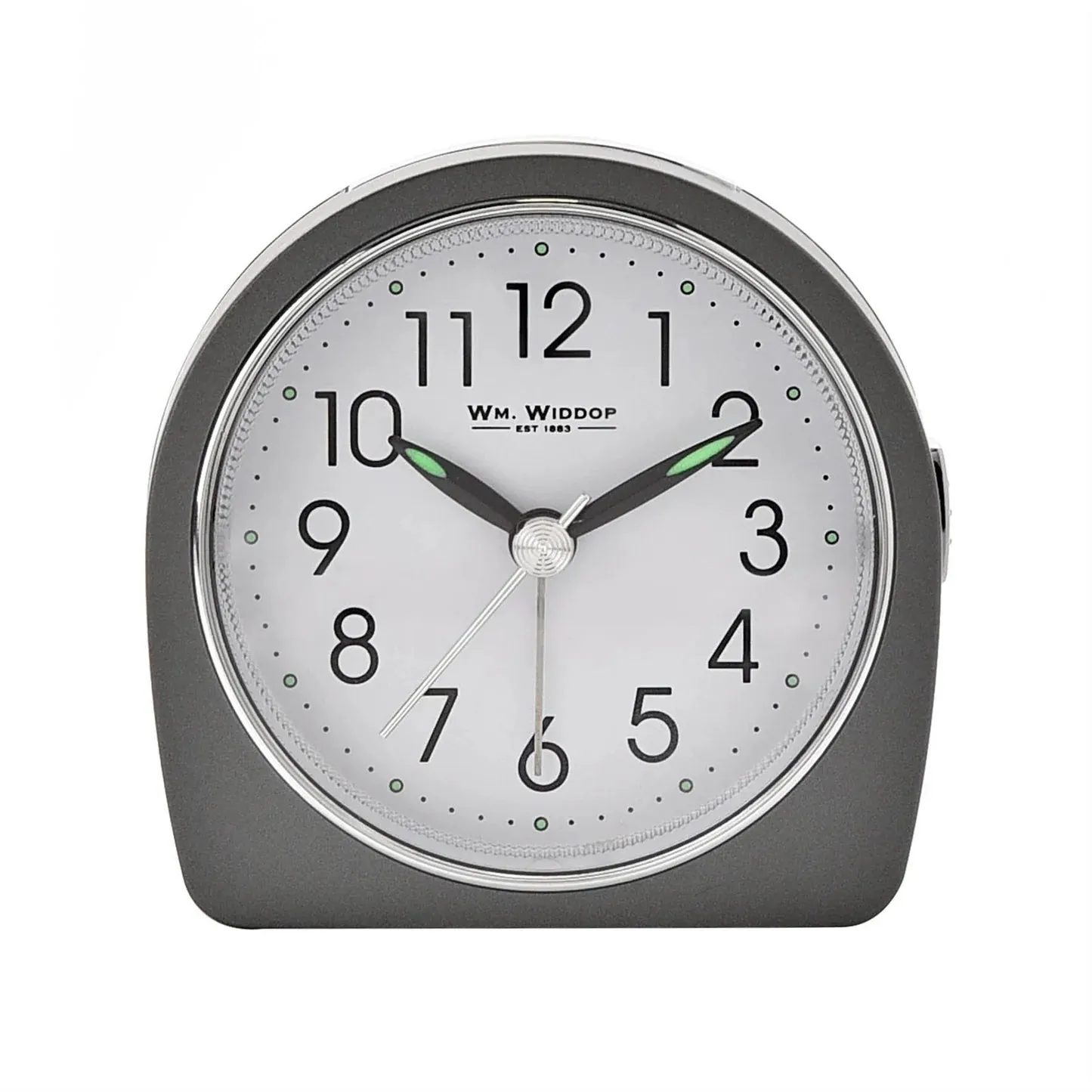 Wm.Widdop Silent Sweep Round Alarm Clock (9502B)