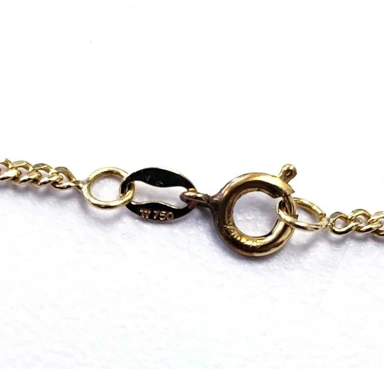 Women's Necklace Earrings Set 18K Yellow Gold Natural Sapphires 16'