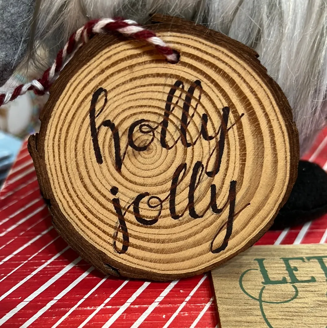 Wood round ornaments